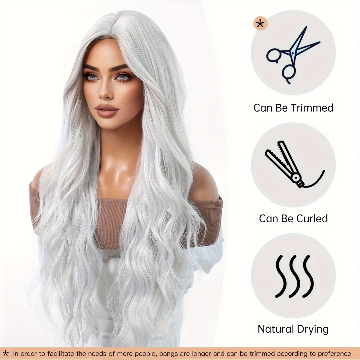 Hair Care Wavy Hair - Wig Serat Sintetis Merek Anxin: Gaya