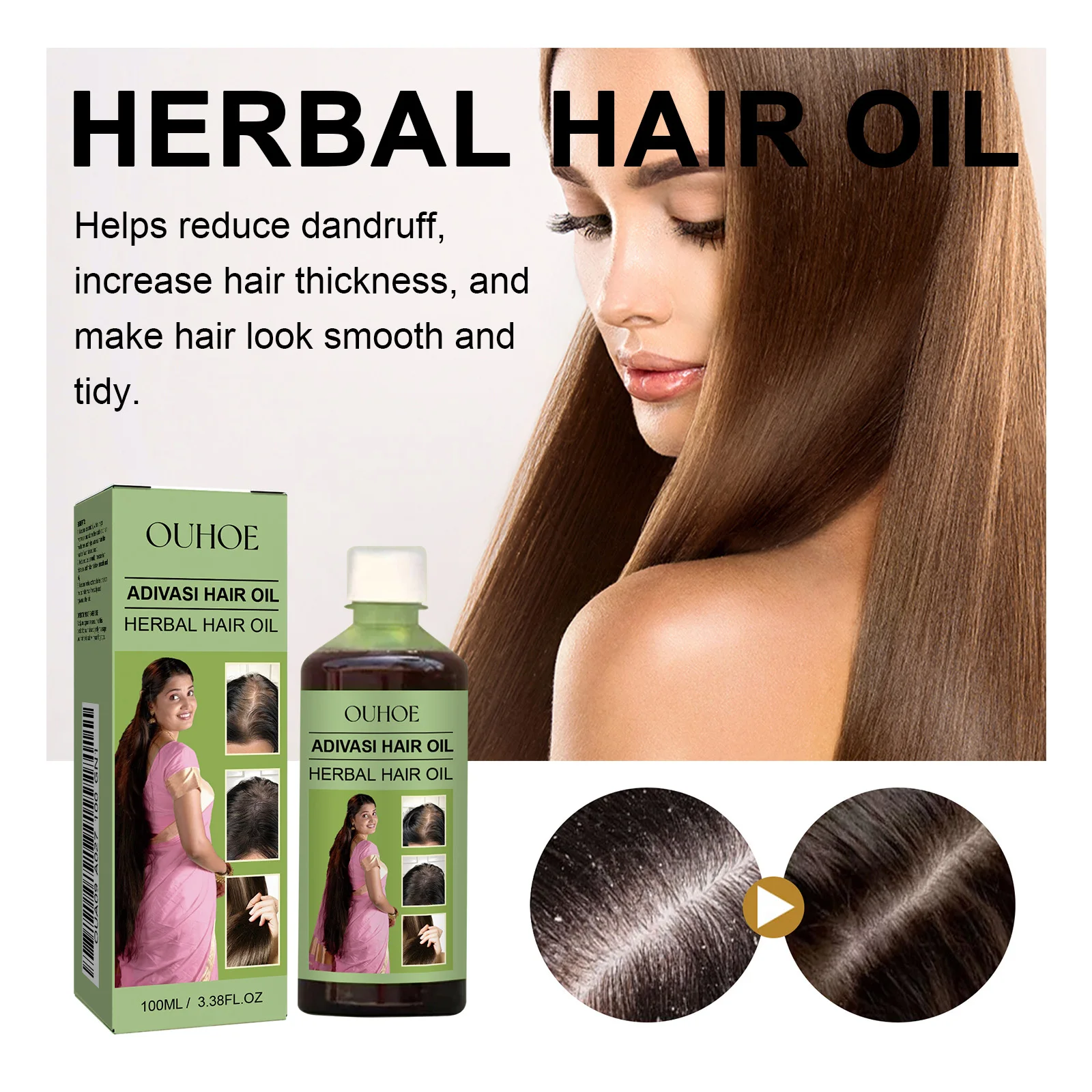Hair Care India - 100ml Minyak Penumbuh Rambut India Adivasi