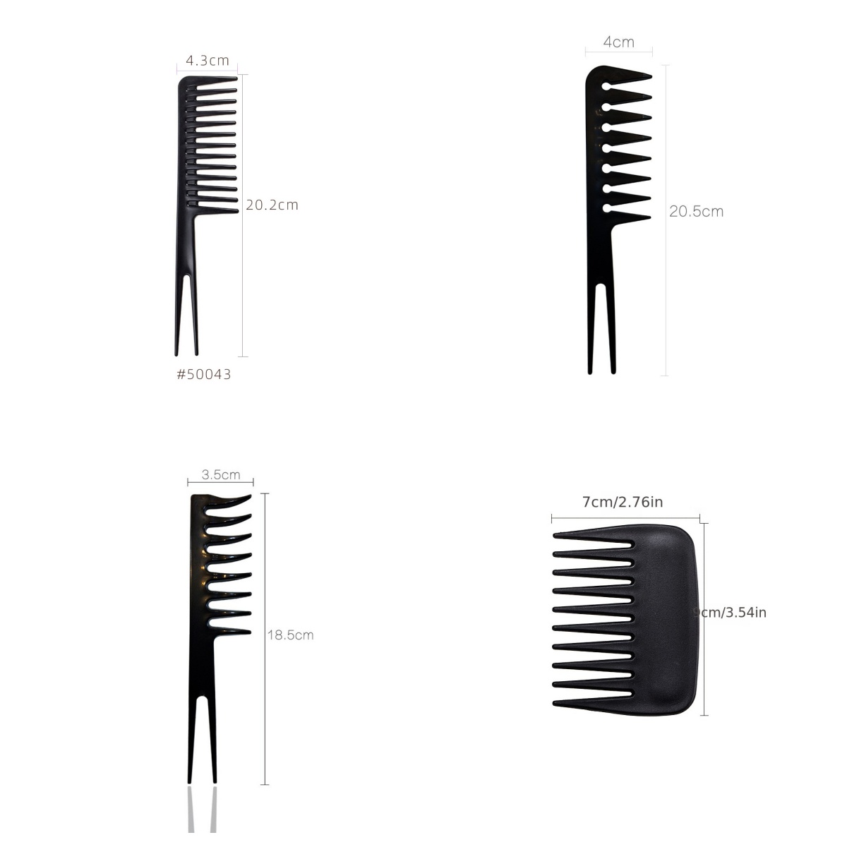 Hair Care Wavy Hair - Sisir Bergigi Lebar 1/2/3/4pcs Sisir Anti