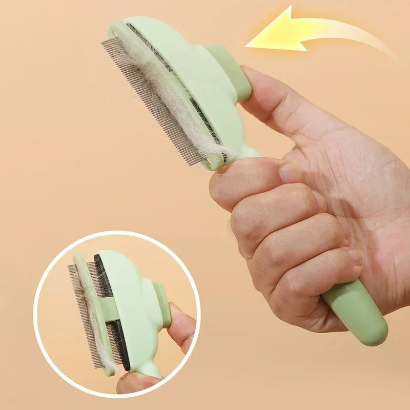 Hair Care Is Self Care - Sisir Perawatan Hewan Peliharaan Satu Tombol
