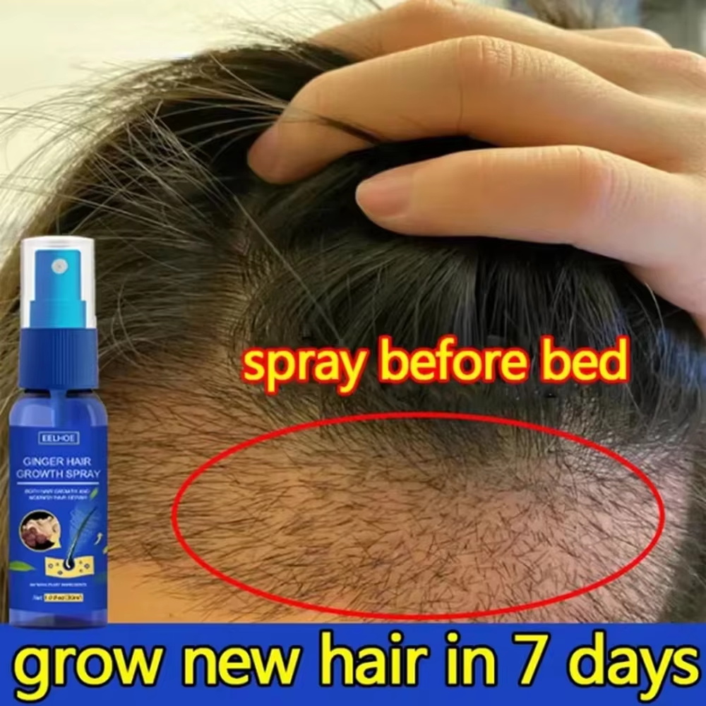 Hair Growth Serum Oil - Semprotan Penumbuh Rambut Jahe Cepat, Serum