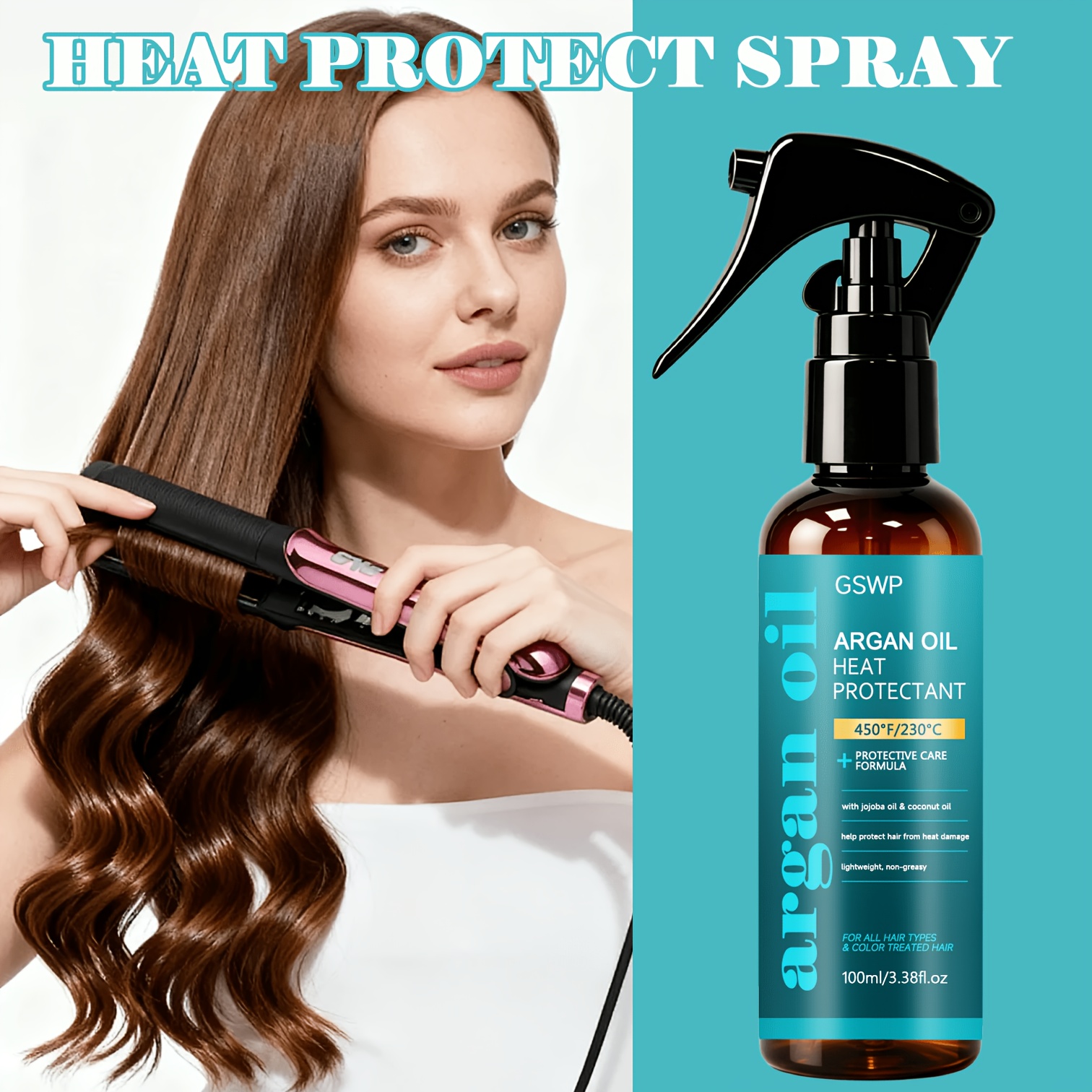 Heat Protectant Spray - Semprotan Pelindung Minyak Argan GSWP,450 °