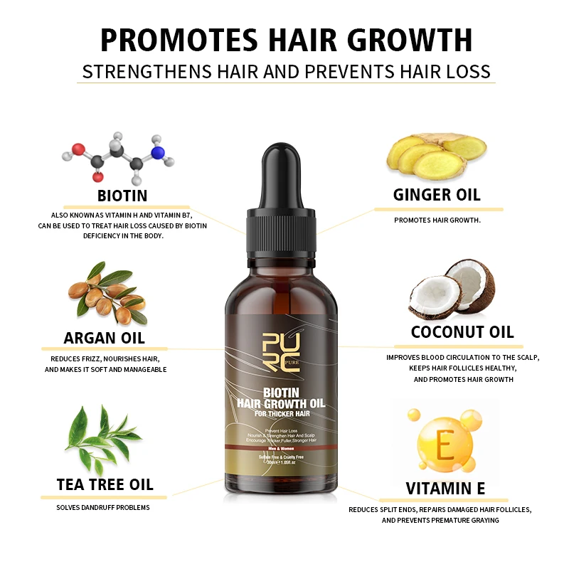 PURC minyak penumbuh rambut pr - Hair Care Essence Oil Spray ulasan dan harga
