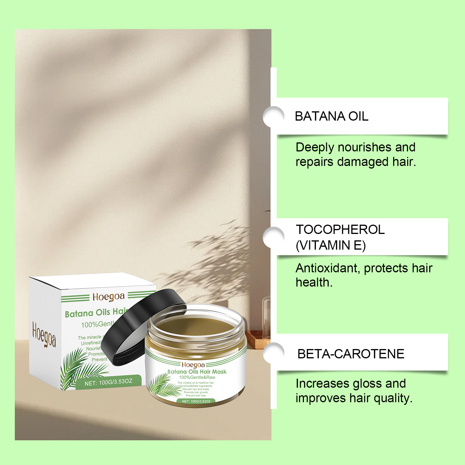 HOEGOA 100G Masker Rambut Miny - Hair Care Hair Mask ulasan dan harga