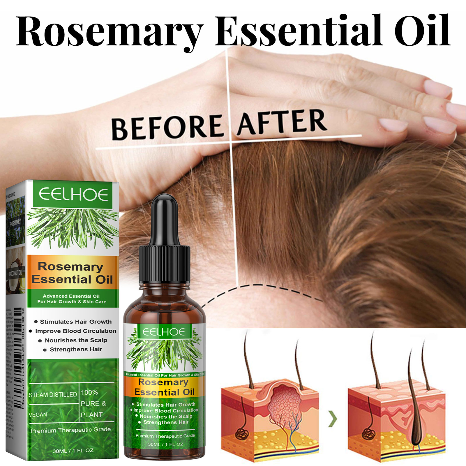 Serum Penumbuh Rambut Set Pera - Hair Care Essence Oil Spray ulasan dan harga