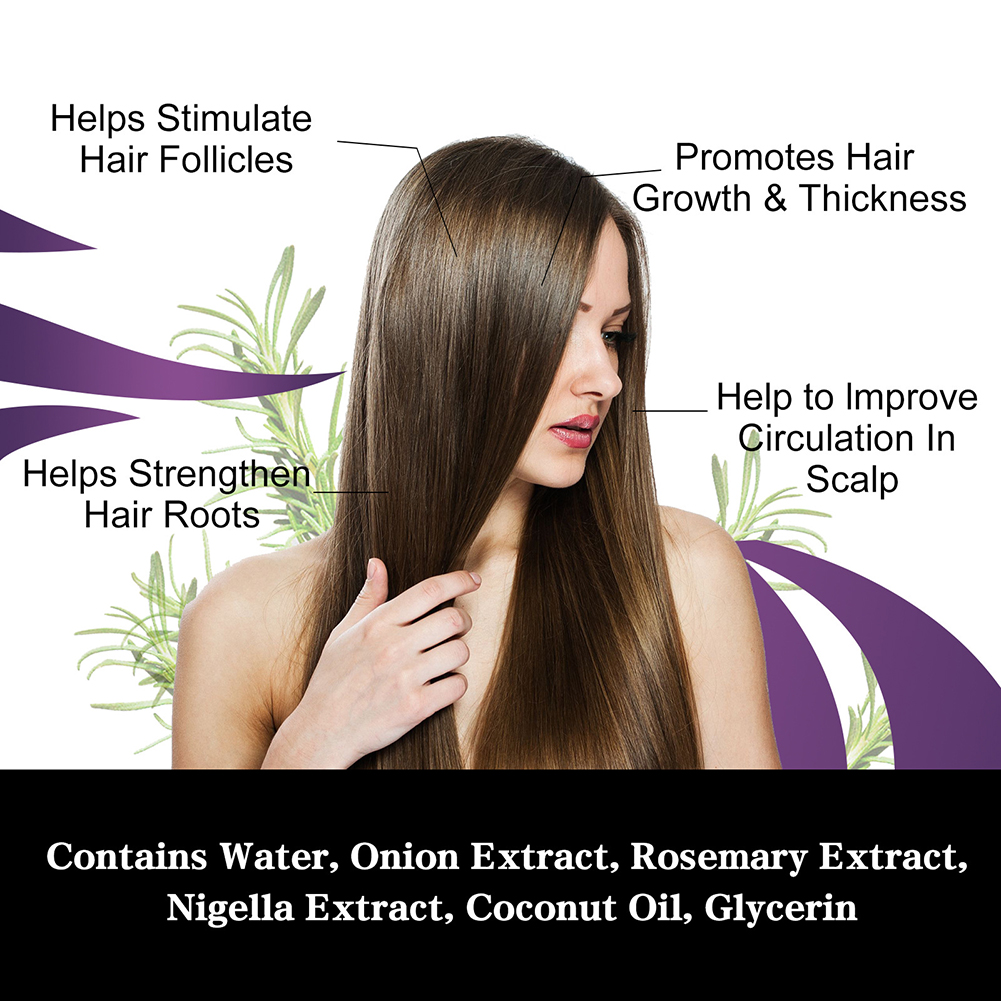 30ml Onion Rosemary Hair Growt - Hair Care Essence Oil Spray ulasan dan harga