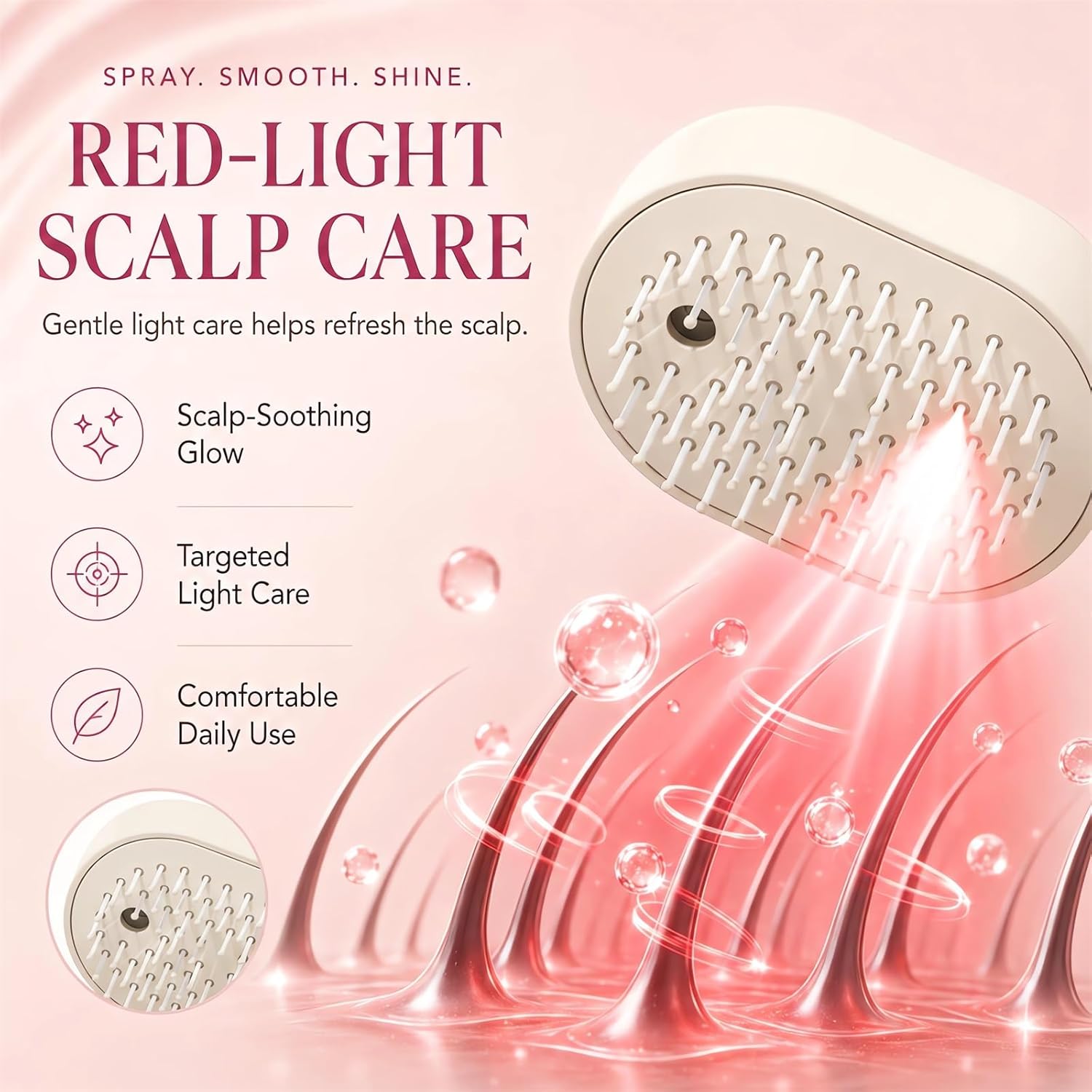 Sisir Pijat Multifungsi, Pijat - Hair Care Essence Oil Spray ulasan dan harga
