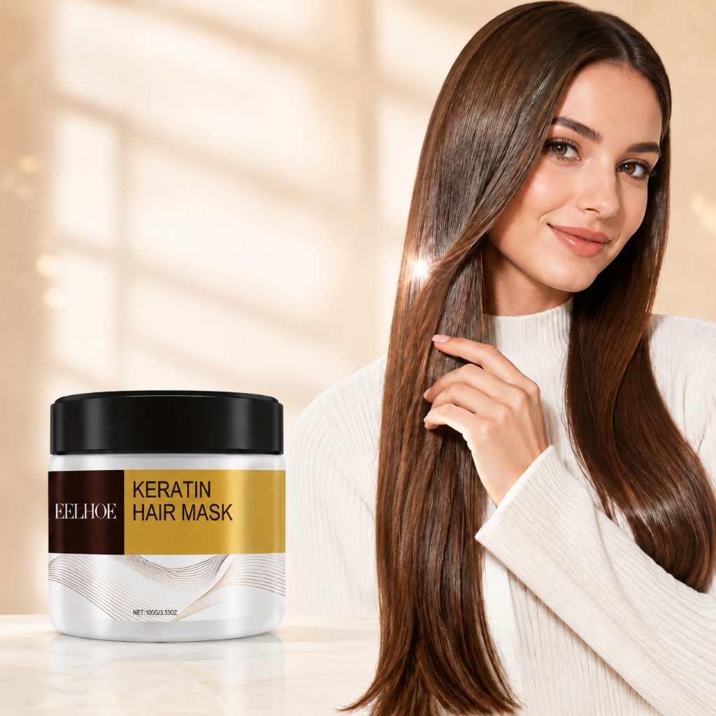 Masker Rambut Keratin Minyak K - Hair Care Hair Mask ulasan dan harga