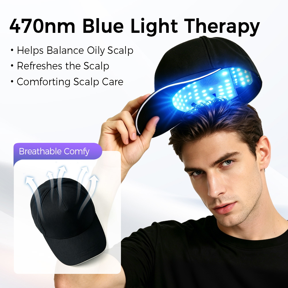 Topi Terapi Cahaya Merah Biru  - Hair Care Routine ulasan dan harga